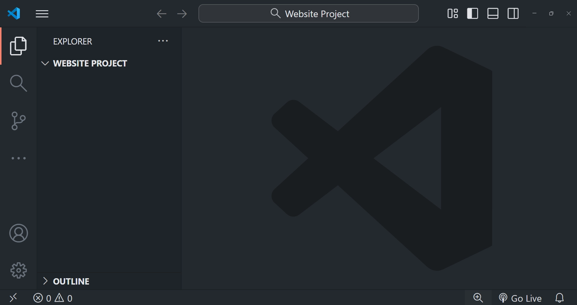 creating project folder in vs code
